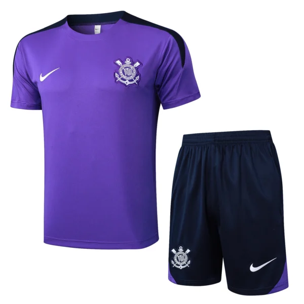 Entrenamiento Conjunto Completo Corinthians Paulista 2025 2026 Purpura Negro Corinthians Paulista Conjunto 2025 2026 Púrpura - Corinthians Paulista 2026 | 7camisetas
