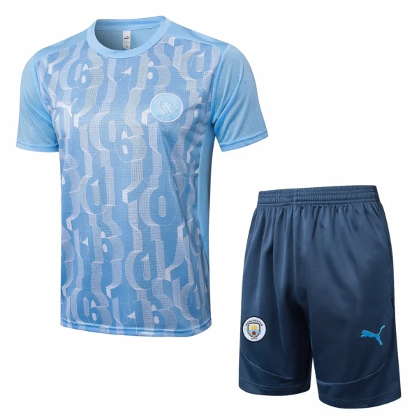 Entrenamiento Conjunto Completo Manchester City 2024 2025 Azul Claro Manchester City Conjunto 2024 2025 Azul - Manchester City Barata | 7camisetas