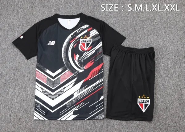 São Paulo Conjunto 2025 2026 Negro - São Paulo Barata | 7camisetas