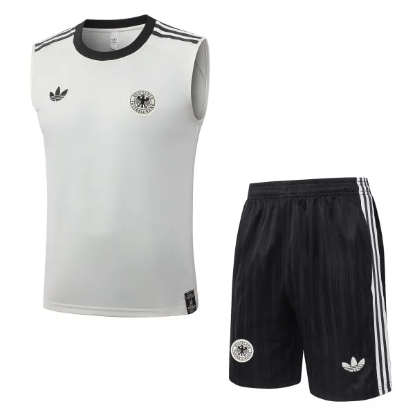 Entrenamiento Sin Mangas Conjunto Completo Alemania 2026 Blanco Amarillo Alemania Conjunto 2026 Blanco - Alemania Barata | 7camisetas