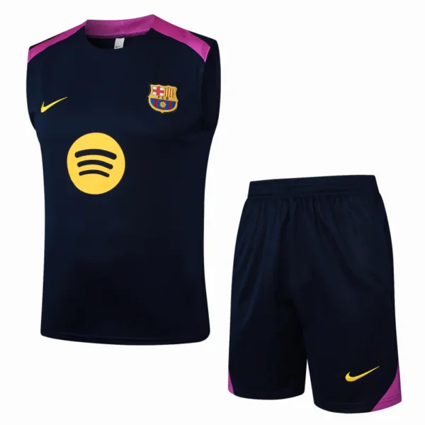 Entrenamiento Sin Mangas Conjunto Completo Barcelona 2025 2026 Azul Marino Purpura FC Barcelona Conjunto 2025 2026 Azul - Tuta FC Barcelona | 7camisetas