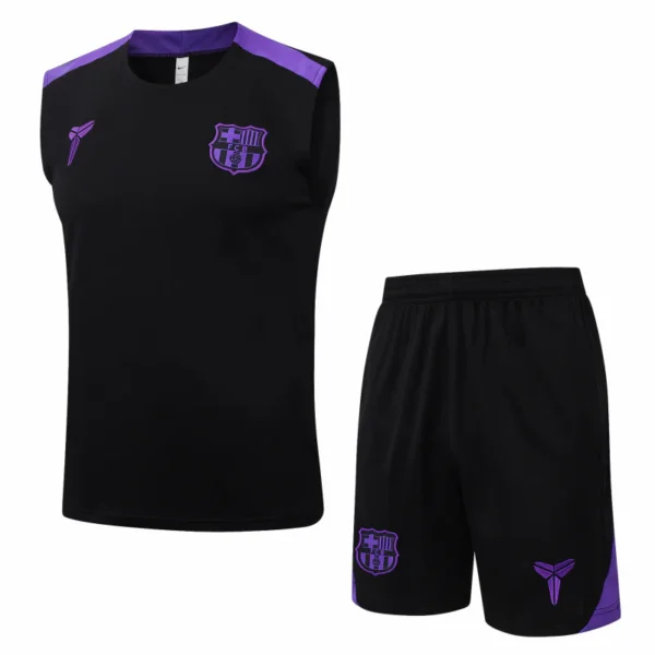Entrenamiento Sin Mangas Conjunto Completo Barcelona 2025 2026 Negro Purpura FC Barcelona Conjunto 2025 2026 Negro - Tuta FC Barcelona | 7camisetas