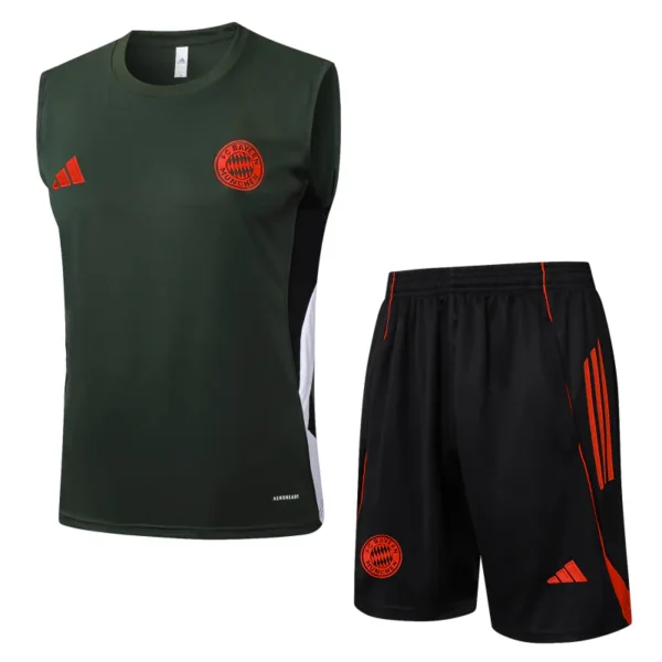 Entrenamiento Sin Mangas Conjunto Completo Bayern Múnich 2025 2026 Verde Marino Bayern Múnich Conjunto 2025 2026 Verde - Tuta Bayern Múnich | 7camisetas