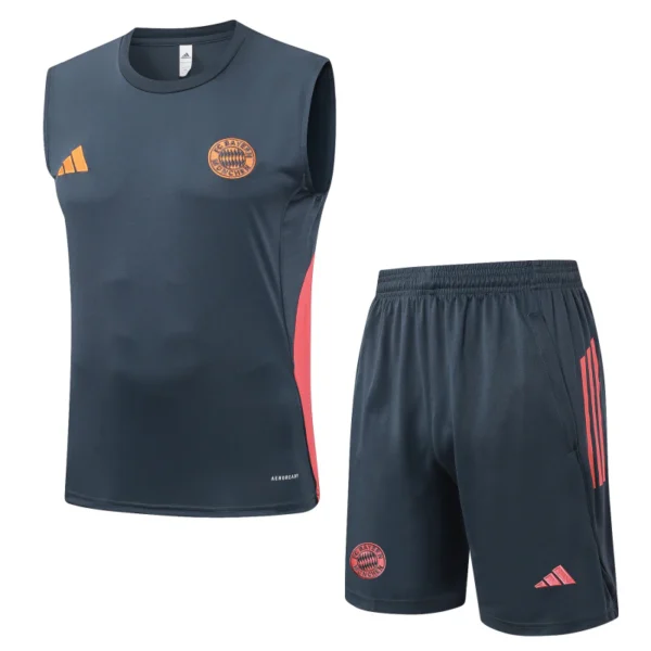 Entrenamiento Sin Mangas Conjunto Completo Bayern Múnich 2025 2026 Gris Marino Bayern Múnich Conjunto 2025 2026 Gris - Tuta Bayern Múnich | 7camisetas