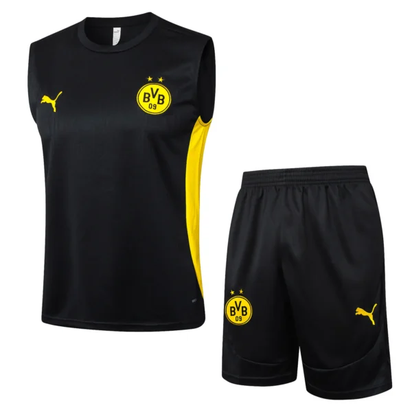 Entrenamiento Sin Mangas Conjunto Completo Borussia Dortmund 2024 2025 Negro Amarillo Borussia Dortmund Conjunto 2024 2025 Negro - Tuta Borussia Dortmund | 7camisetas