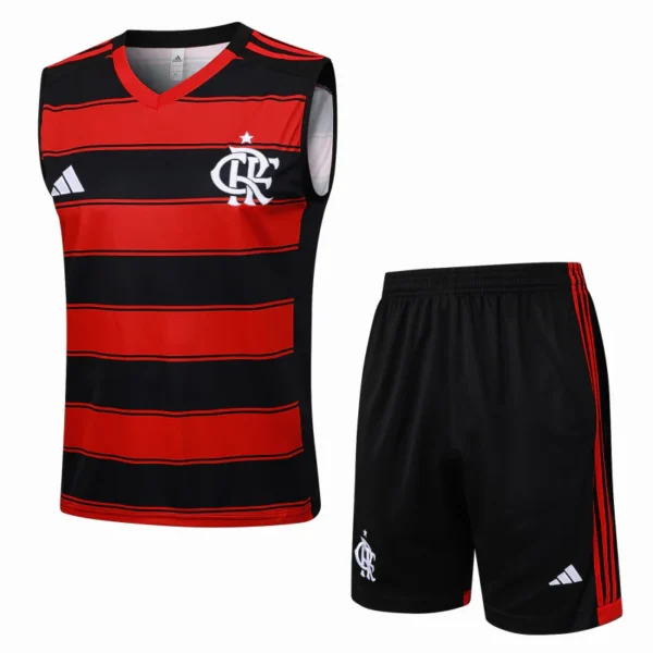 Entrenamiento Sin Mangas Conjunto Completo Flamengo 2025 2026 Rojo Negro Flamengo Conjunto 2025 2026 Rojo - Flamengo Barata | 7camisetas