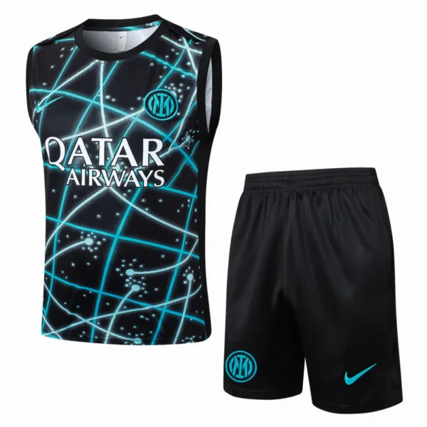 Entrenamiento Sin Mangas Conjunto Completo Inter Milán 2025 2026 Verde I Negro Inter Milán Conjunto 2025 2026 Verde - Tuta Inter Milán | 7camisetas