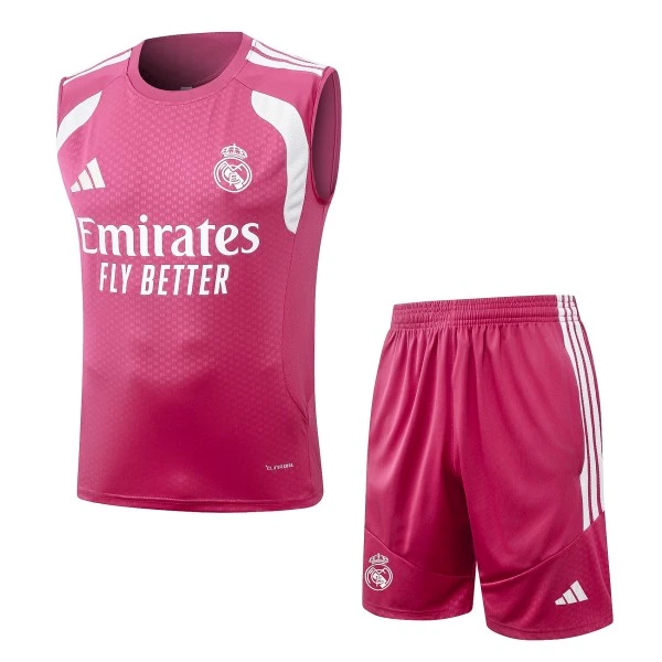 Entrenamiento Sin Mangas Conjunto Completo Real Madrid 2026 2027 Rosa Blanco Real Madrid Conjunto 2026 2027 Rosa - Real Madrid Barata | 7camisetas