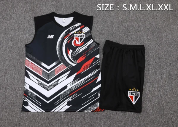 São Paulo Conjunto 2025 2026 Negro - São Paulo Barata | 7camisetas