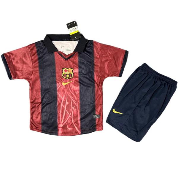 Especial Conjunto De Niños Barcelona 2025 2026 Rojo Negro FC Barcelona Niños Conjunto 2025 2026 Especial Rojo - Equipacion Fc Barcelona Niños | 7camisetas