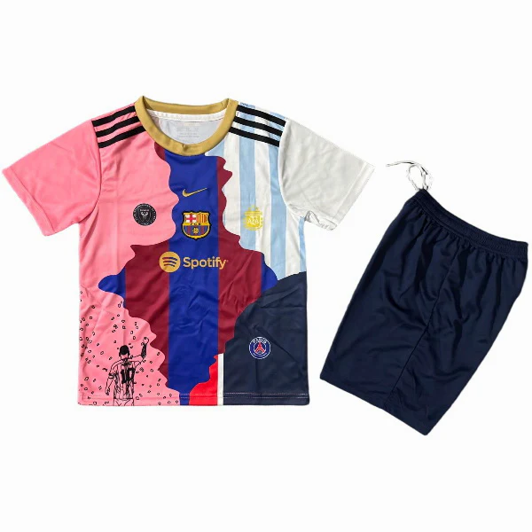 Especial Conjunto De Niños Barcelona 2025 2026 Rosa Azul FC Barcelona Niños Conjunto 2025 2026 Especial Rosa - Equipacion Fc Barcelona Niños | 7camisetas