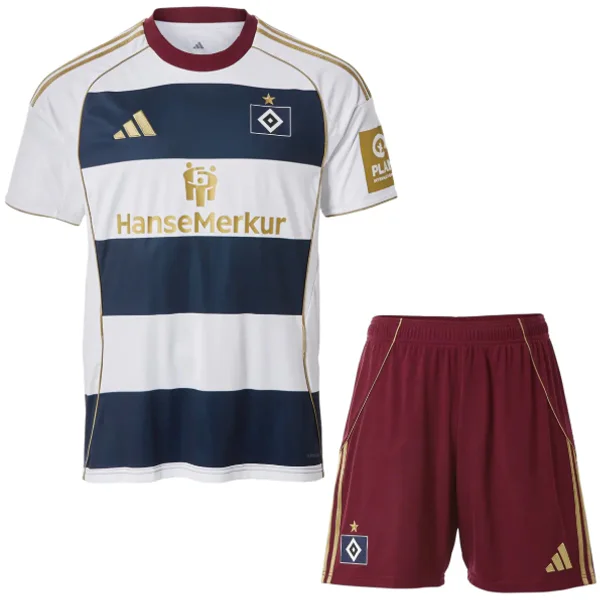 Especial Conjunto De Niños Hamburgo S.V 2025 2026 Blanco Azul Hamburgo S.V Niños Conjunto 2025 2026 Especial Blanco - Hamburgo S.V Niños Barata | 7camisetas