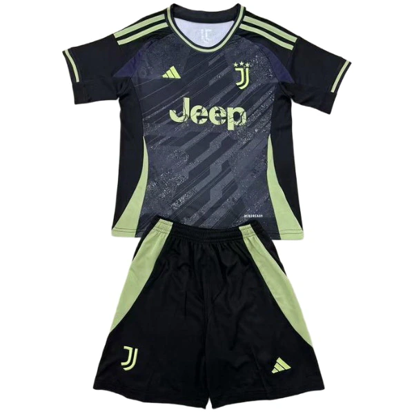 Especial Conjunto De Niños Juventus 2025 2026 Negro Verde Juventus Niños Conjunto 2025 2026 Especial Negro - Equipación Juventus Niños | 7camisetas