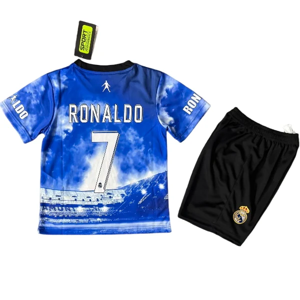 Real Madrid Niños Conjunto 2025 2026 Especial Azul - Tuta Real Madrid Niños | 7camisetas