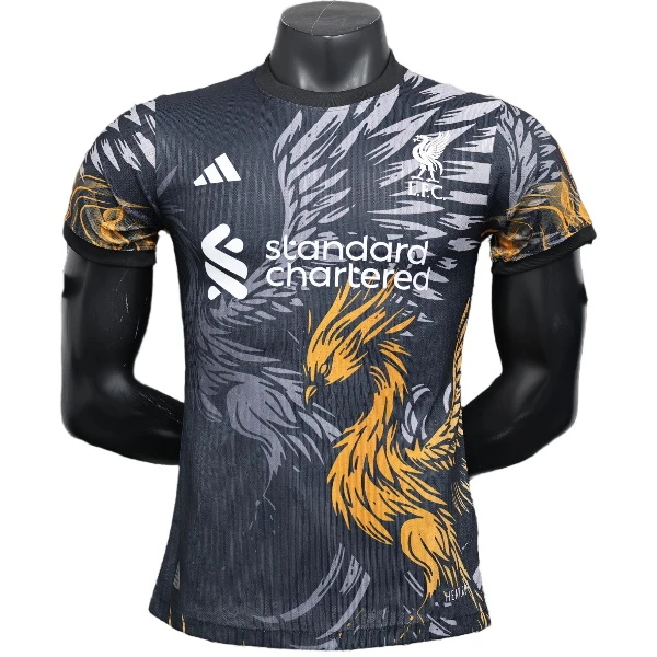 Especial Jugadores Camiseta Liverpool 2025 2026 Negro Amarillo Liverpool Camiseta Edición Jugadores 2025 2026 Especial Negra - Camiseta Liverpool | 7camisetas