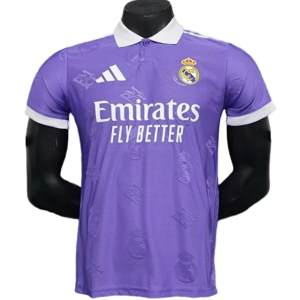 Especial Jugadores Camiseta Real Madrid 2025 2026 Purpura Blanco Real Madrid Camiseta Edición Jugadores 2025 2026 Especial Púrpura - Camiseta Real Madrid | 7camisetas