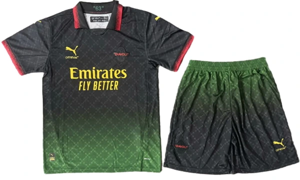 AC Milan Conjunto 2024 2025 Negro - AC Milan Barata | 7camisetas