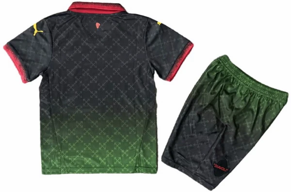 AC Milan Niños Conjunto 2024 2025 Negro - Tuta AC Milan Niños | 7camisetas