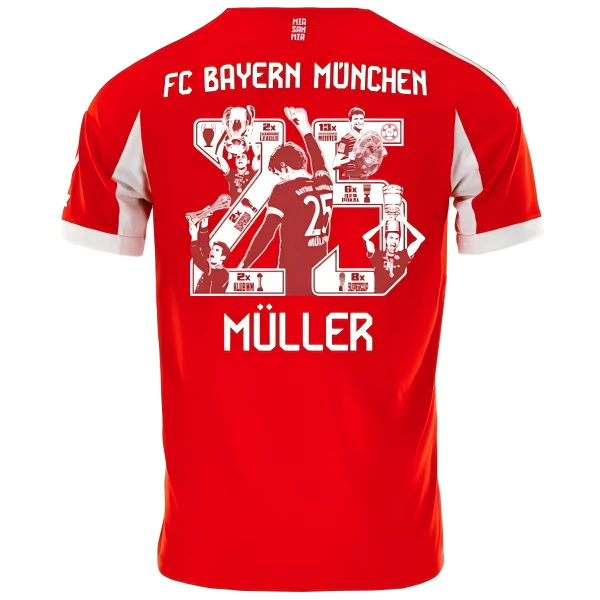 Muller #25 - Bayern Múnich Camiseta 2025 2026 Casa Roja - Camiseta Bundesliga Bayern Múnich | 7camisetas