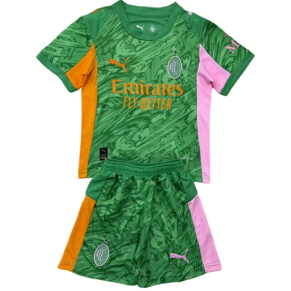 Portero Conjunto De Niños AC Milan 2025 2026 Verde AC Milan Niños Conjunto 2025 2026 Portero Verde - AC Milan Niños Barata | 7camisetas