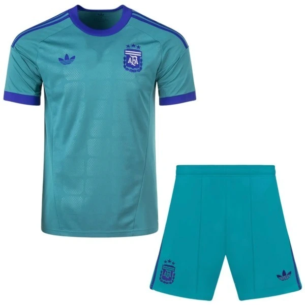 Portero Conjunto De Niños Argentina 2026 Verde Azul Argentina Niños Conjunto 2026 Portero Verde - Argentina Niños Barata | 7camisetas