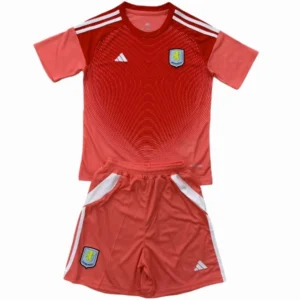 Aston Villa Niños Conjunto 2025 2026 Portero Rojo - Aston Villa Niños Barata | 7camisetas