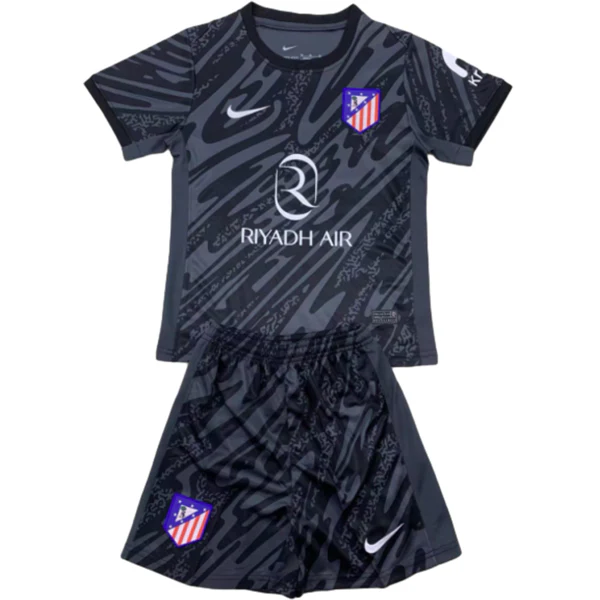 Portero Conjunto De Niños Atlético Madrid 2024 2025 Negro Atlético Madrid Niños Conjunto 2024 2025 Portero Negro - Equipacion Atletico Madrid Niños | 7camisetas