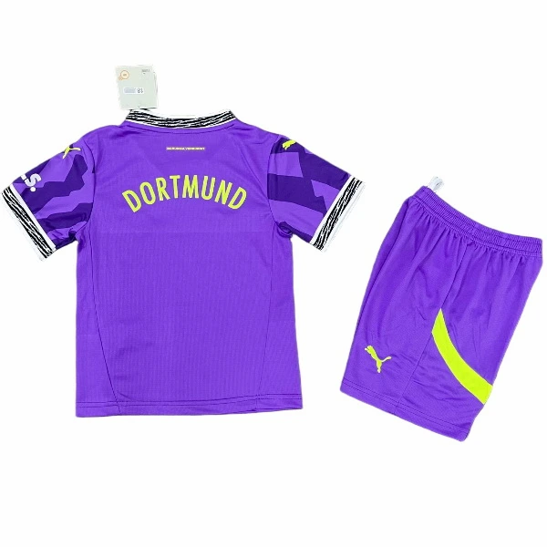Borussia Dortmund Niños Conjunto 2025 2026 Portero Púrpura - Borussia Dortmund Niños Barata | 7camisetas