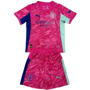 Manchester City Niños Conjunto 2025 2026 Portero Rosa - Manchester City Niños Barata | 7camisetas