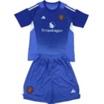 Manchester United Niños Conjunto 2025 2026 Portero Azul - Manchester United Niños Barata | 7camisetas