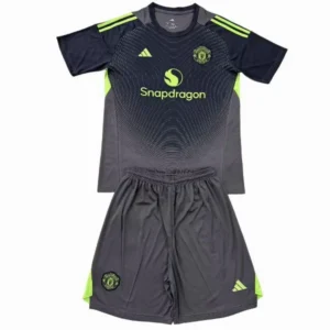 Manchester United Niños Conjunto 2025 2026 Portero Negro - Manchester United Niños Barata | 7camisetas