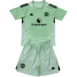 Manchester United Niños Conjunto 2025 2026 Portero Verde - Manchester United Niños Barata | 7camisetas
