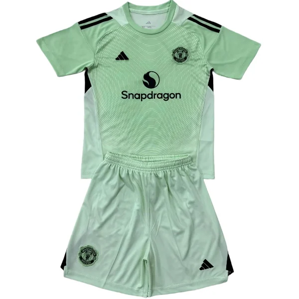 Portero Conjunto De Niños Manchester United 2025 2026 Verde Claro Manchester United Niños Conjunto 2025 2026 Portero Verde - Manchester United Niños Barata | 7camisetas