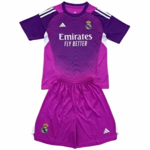 Real Madrid Niños Conjunto 2025 2026 Portero Púrpura - Real Madrid Niños Barata | 7camisetas