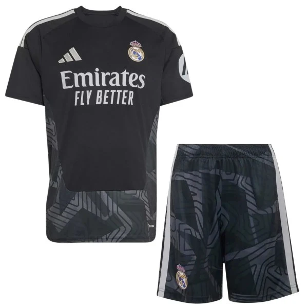 Portero Conjunto De Niños Real Madrid 2026 2027 Negro Real Madrid Niños Conjunto 2026 2027 Portero Negro - Real Madrid Niños Barata | 7camisetas