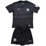 Wolves FC Niños Conjunto 2025 2026 Portero Negro - Wolves FC Niños Barata | 7camisetas