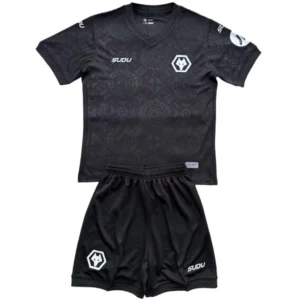 Wolves FC Niños Conjunto 2025 2026 Portero Negro - Wolves FC Niños Barata | 7camisetas