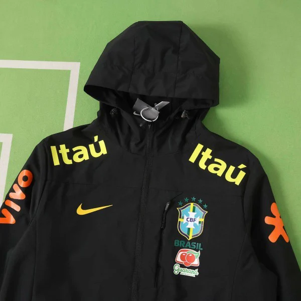 Brasil Rompevientos 2026 Negro - Brasil Barata | 7camisetas