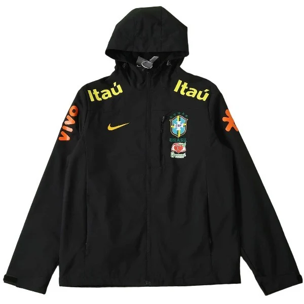 Rompevientos Brasil 2026 Negro Amarillo Brasil Rompevientos 2026 Negro - Brasil Barata | 7camisetas