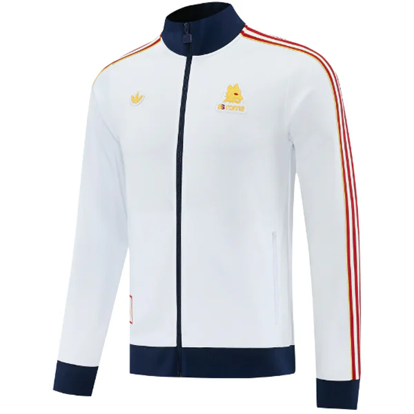 Ropa Deportiva Con Cremallera Larga AS Roma 2026 2027 Blanco Rojo AS Roma Chándal 2026 2027 Blanco - Chándal AS Roma | 7camisetas