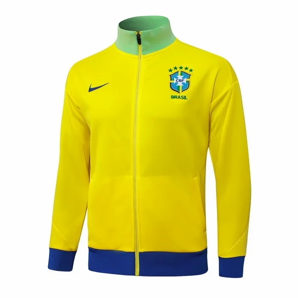Ropa Deportiva Con Cremallera Larga Brasil 2026 Amarillo Verde Brasil Chándal 2026 Amarillo - Brasil Barata | 7camisetas