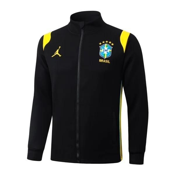 Ropa Deportiva Con Cremallera Larga Brasil 2026 Negro Amarillo Brasil Chándal 2026 Negro - Chándal Brasil | 7camisetas