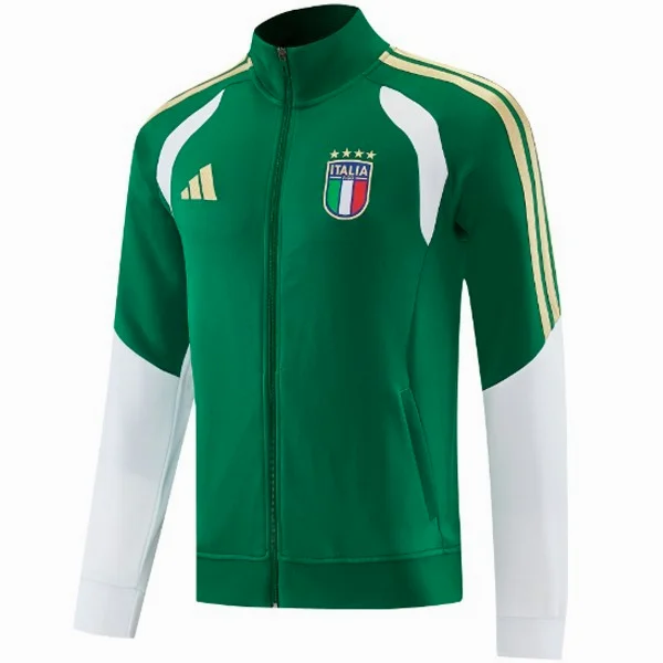 Ropa Deportiva Con Cremallera Larga Italia 2026 Verde I Blanco Italia Chándal 2026 Verde - Equipación Italia | 7camisetas