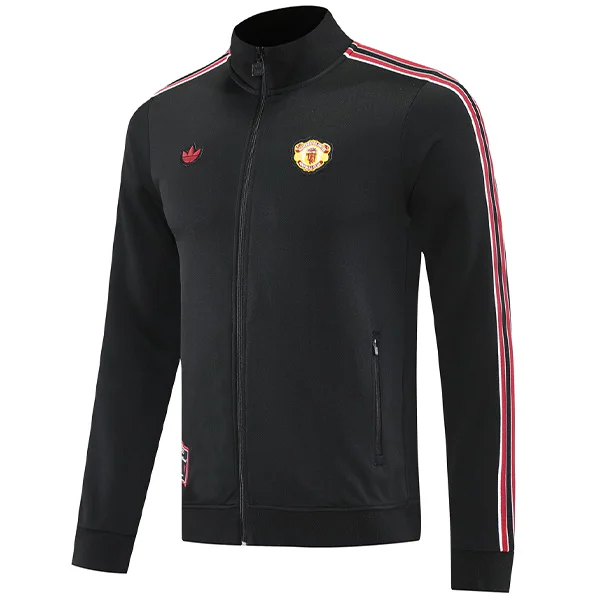 Ropa Deportiva Con Cremallera Larga Manchester United 2025 2026 Negro Manchester United Chándal 2025 2026 Negro - Chándal Manchester United | 7camisetas
