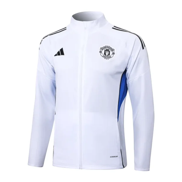 Ropa Deportiva Con Cremallera Larga Manchester United 2025 2026 Blanco Azul Manchester United Chándal 2025 2026 Blanco - Chándal Manchester United | 7camisetas