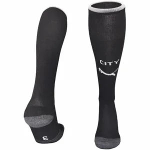 Manchester City Niños Calcetines 2025 2026 Segunda Negro - Manchester City Niños Barata | 7camisetas