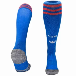 Manchester United Niños Calcetines 2026 2027 Segunda Azul - Manchester United Niños Barata | 7camisetas