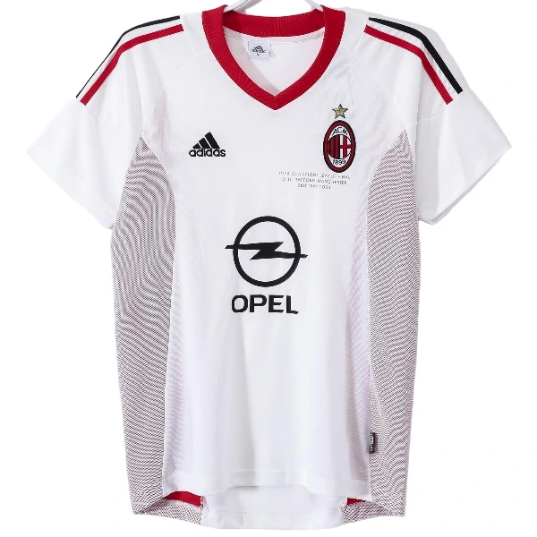 Segunda Camiseta AC Milan Retro 2002 2003 Blanco AC Milan Camiseta 2002 2003 Segunda Blanca - Camiseta Ac Milan | 7camisetas