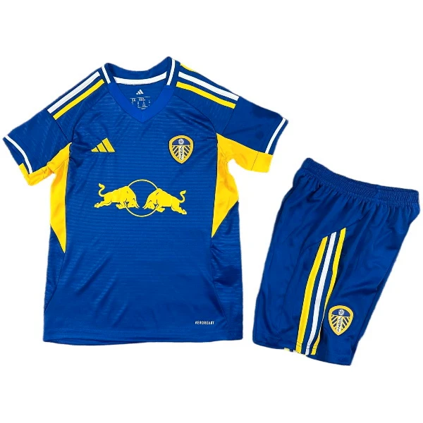 Leeds United Niños Conjunto 2025 2026 Segunda Azul - Leeds United Niños Barata | 7camisetas