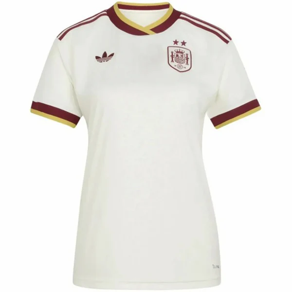 Segunda Camiseta Mujer España 2 Estrellas 2026 Blanco España Mujer Camiseta 2026 Segunda Blanca - Camiseta España Mujer Blanca | 7camisetas